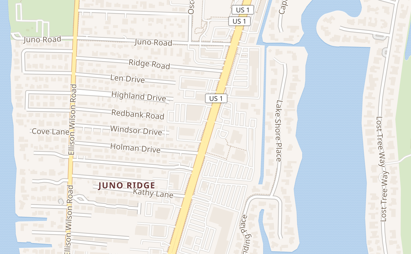 Map of Loving Light Regeneration on US Highway 1 in North Palm Beach, Florida.